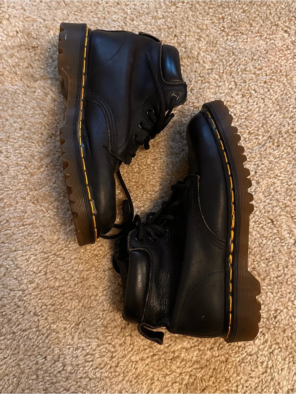 Rare Dr Martens Vintage 939 Ben Boot Black Greasy Leather England UK 6 US 7M 8W